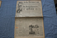 1965 JULY 15 DAILY CHRONICLE NEWSPAPER-FIRST MARS PHOTO RELAYED TO EARTH-NP 8494