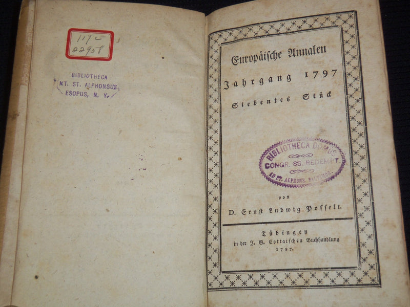1795-1802 EUROPAISCHE ANNALEN BY ERNST LUDWIG POSSELT VOLUME LOT OF 7 - KD 3479M