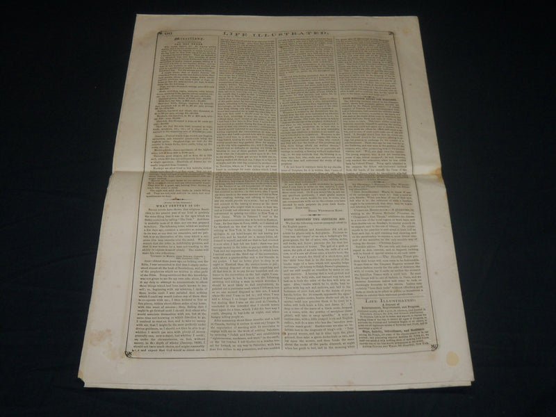 1856 JANUARY 19 LIFE ILLUSTRATED NEWSPAPER - ISAAC NEWTON - NP 4795
