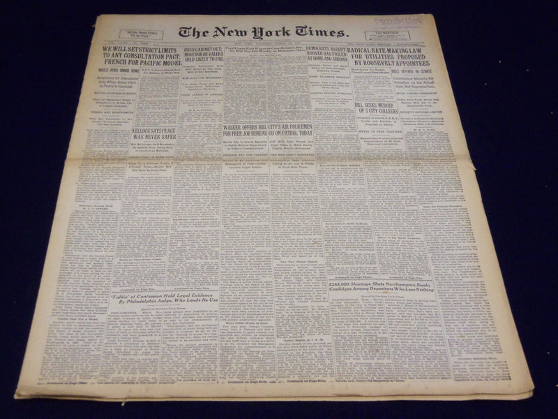 1930 MARCH 29 NEW YORK TIMES - IRISH CABINET OUT - NT 3895
