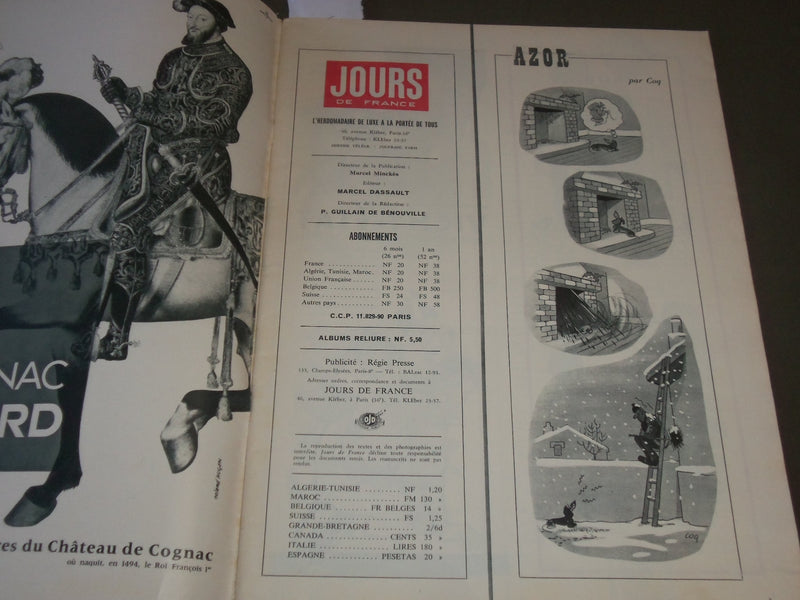 1960 DECEMBER 24 JOURS DE FRANCE MAGAZINE - LE BONHEUR DE FABIOLA - SP 8555
