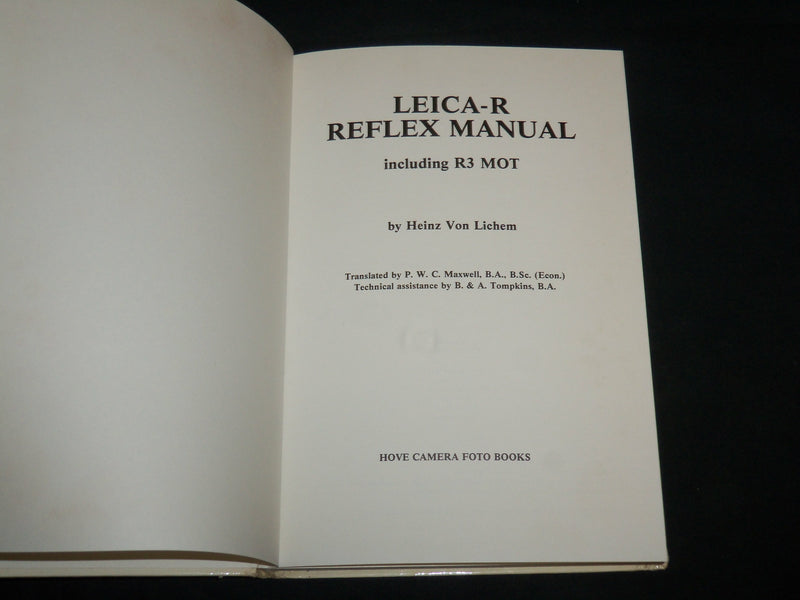 1979 LEICA-R REFLEX MANUAL BY HEINZ VON LICHEM - R3 & R3 MOT CAMERA - KD 7011