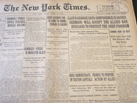 1922 APRIL 21 NEW YORK TIMES - LLOYD GEORGE SAYS CONFERENCE IS SAVED - NT 5770