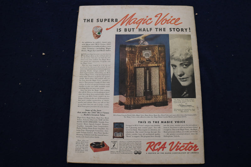 1937 JANUARY 2 RADIO GUIDE MAGAZINE - NELSON EDDY COVER - E 9198