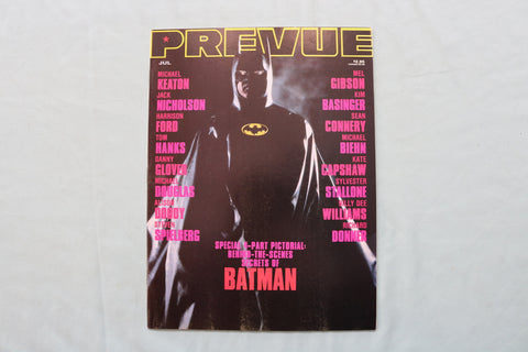 1989 JULY-SEPTEMBER PREVUE MAGAZINE - MICHAEL KEATON - BATMAN COVER - E 19777
