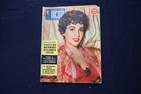 1958 AUGUST 2 LA SETTIMANA INCOM MAGAZINE - LIZ TAYLOR - ITALIAN COVER - E 23646