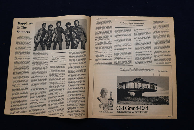 1976 SEPTEMBER DAWN MAGAZINE - THE SPINNERS COVER - NP 8856
