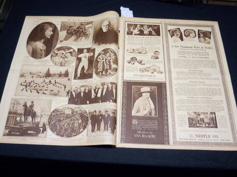 1922 APRIL 9 NEW YORK TIMES PICTURE SECTION NO. 4-7 - NICE PHOTOS - NT 8856