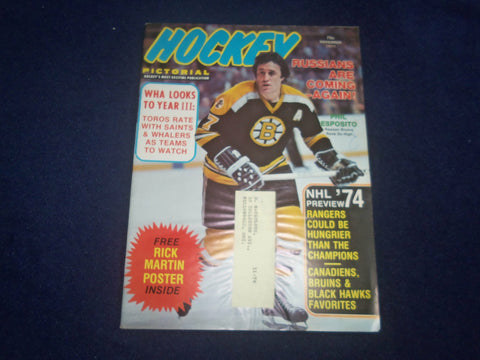 1974 NOVEMBER HOCKEY PICTORIAL MAGAZINE - PHIL ESPOSITO COVER - F 253A