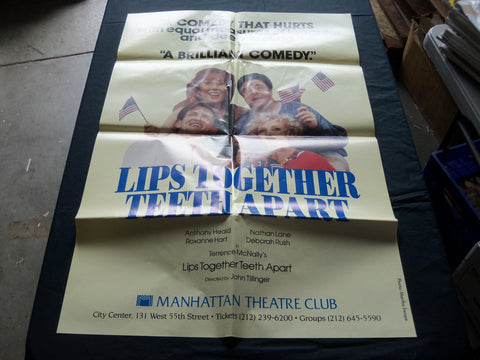 1991 LIPS TOGETHER TEETH APART MOVIE POSTER - NATHAN LANE & ANTHONY HEALD- P 525