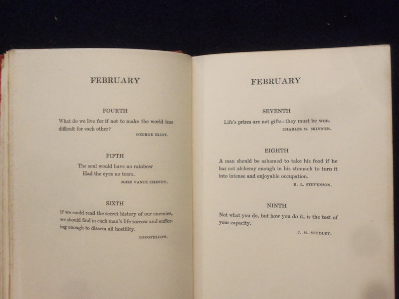 1907 CATCH WORDS OF CHEER HARDCOVER BOOK BY SARA HUBBARD - KD 8473