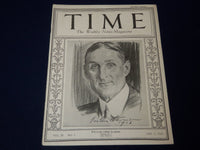 1924 JANUARY 7 TIME MAGAZINE - WILLIAM GIBBS MCADOO COVER - T 6