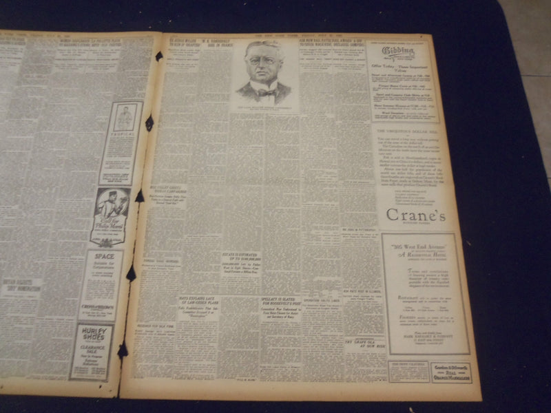 1920 JULY 23 NEW YORK TIMES - W.K. VANDERBILT DIES AT 71 - NT 9340