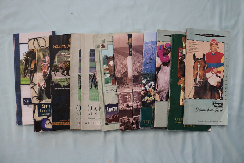 1992-2004 SANTA ANITA PARK HORSE RACING PROGRAMS - LOT OF 12 - O 3959
