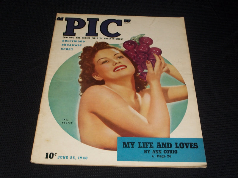 1940 JUNE 25 PIC MAGAZINE - INEZ COOPER NICE FRONT COVER - E 2564