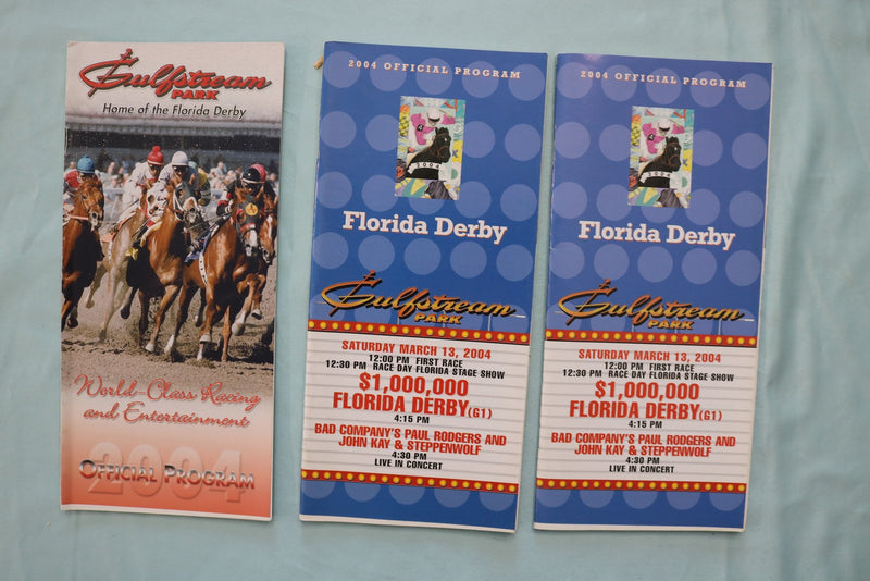 1985-2007 GULF STREAM PARK HORSE RACING PROGRAMS - LOT OF 62 - O 3957