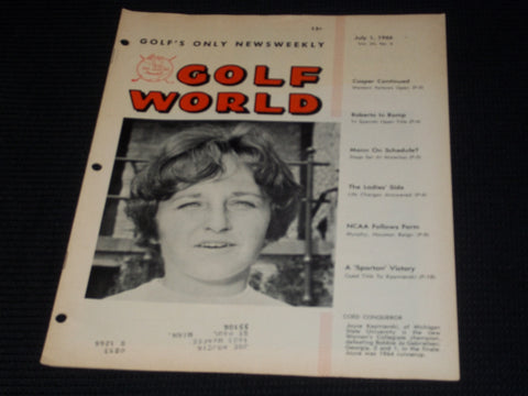 1966 JULY 1 GOLF WORLD MAGAZINE - JOYCE KAZMIERSKI FRONT COVER - E 7283