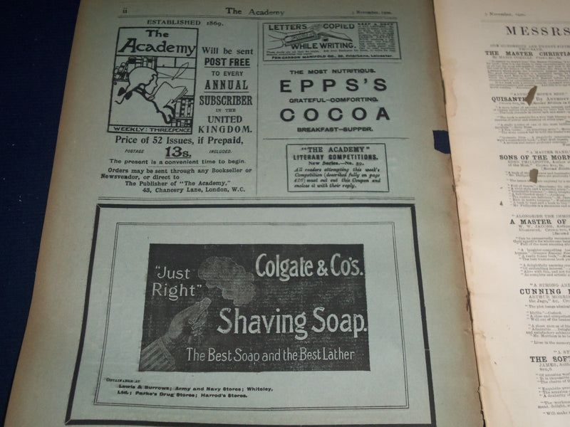 1900-1901 THE ACADEMY WEEKLY REVIEW OF LITERATURE LOT OF 26 - LONDON - O 2374