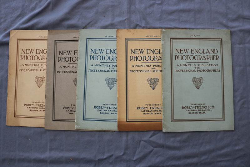 1918-1919 NEW ENGLAND PHOTOGRAPHER MAGAZINE - LOT OF 5 - O 3834