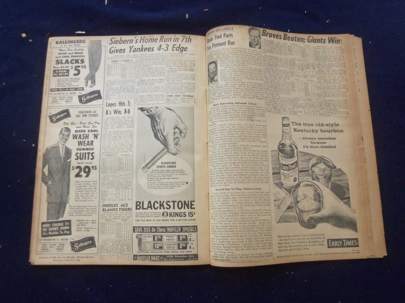 1958 JUNE 27 BOSTON RECORD AMERICAN NEWSPAPER-15 DIE IN JET TANKER CRASH-NP 6260