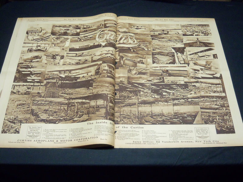 1919 MARCH 9 NEW YORK TIMES PICTURE SECTION - CURTISS AIRPLANE CO. - NT 8843