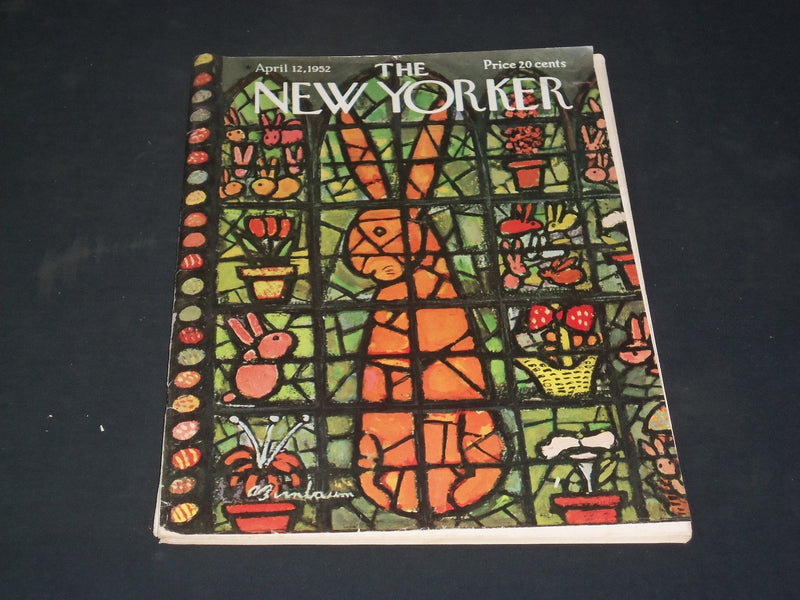 1952 APRIL 12 THE NEW YORKER MAGAZINE - ILLUSTRATED COVER - NY 908