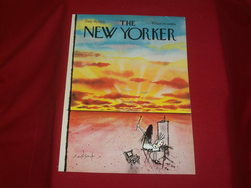 1973 JULY 16 NEW YORKER MAGAZINE FRONT COVER ONLY - GREAT ART FOR FRAMING