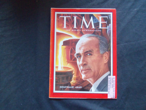 1957 AUGUST 19 TIME MAGAZINE - INDUSTRIALIST ALFIED KRUPP - T 1603