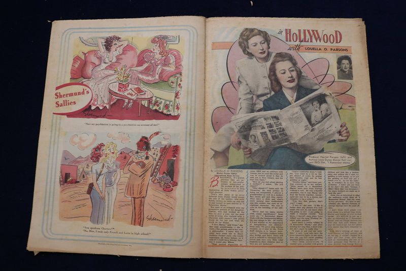 1948 MARCH 28 PICTORIAL REVIEW MAGAZINE - BARBARA BEL GEDDES COVER - E 23135