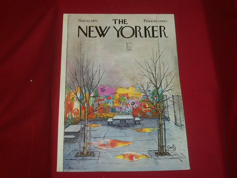 1973 NOVEMBER 12 NEW YORKER MAGAZINE FRONT COVER ONLY - GREAT ART FOR FRAMING