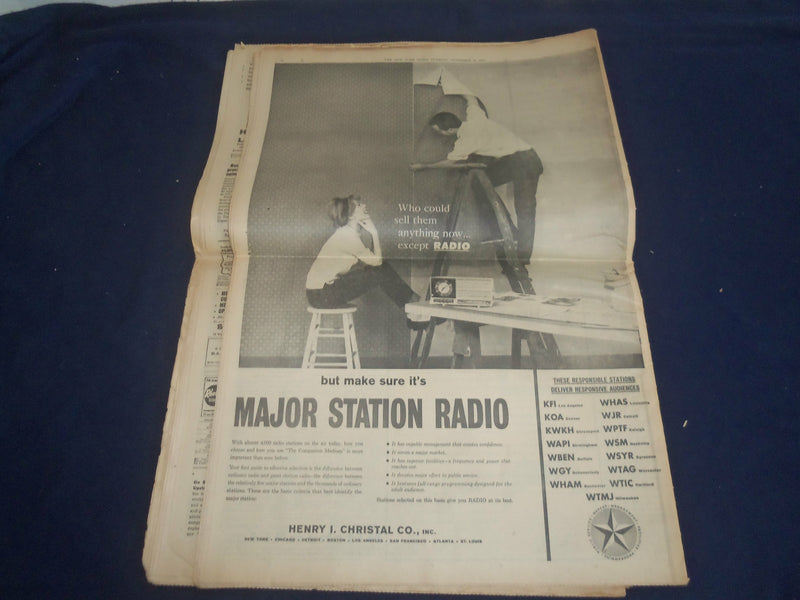 1963 NOVEMBER 26 NEW YORK TIMES - KENNEDY LAID TO REST IN ARLINGTON - NP 5585