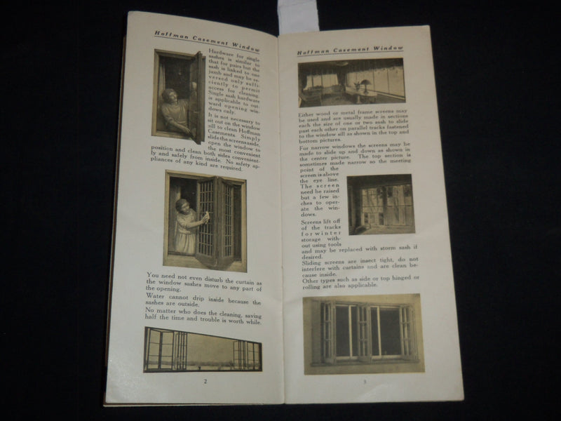 1920'S HOFFMAN CASEMENT WINDOW CATALOG - COMPLETE VENTILATION - J 9152