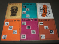 1943-1950 MAGAZINE OF ART LOT OF 10 ISSUES - NICE PHOTOS - O 277