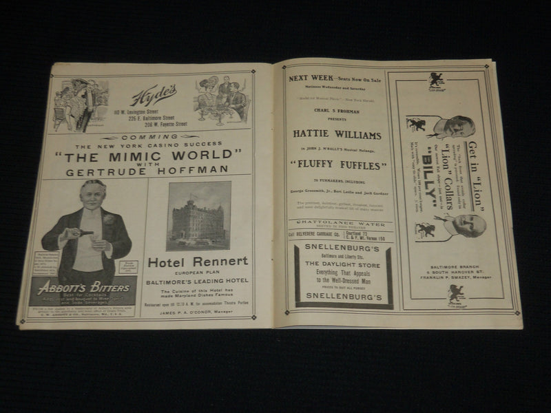1908-1909 THE MELTING POT PROGRAM - BALTIMORE PERFECT PLAYHOUSE - J 6872