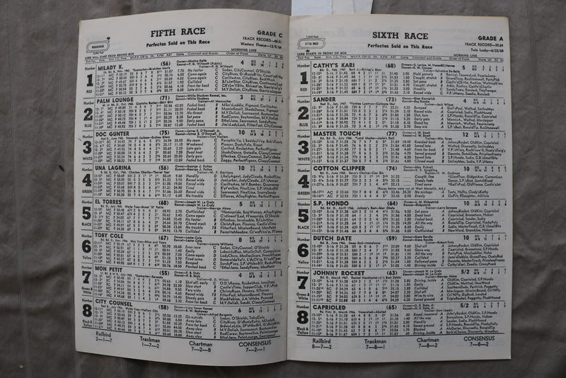 1968 BISCAYNE DOG TRACK DOG RACING PROGRAM - K 3455