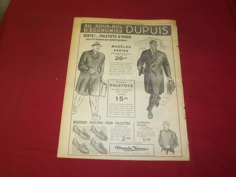 1945 OCT 12 LA PATRIE NEWSPAPER-FRENCH-PAS D'AUTRE PROCES A PIERRRE LAVAL-FR1922