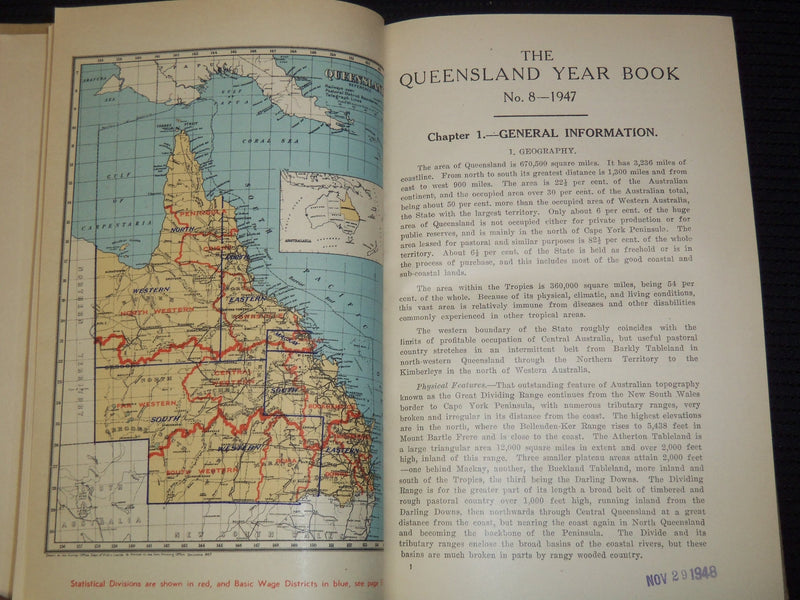 1937-1949 QUEENSLAND YEAR BOOK LOT OF 10 - GOV. STATISTICIAN BRISBANE - KD 2185