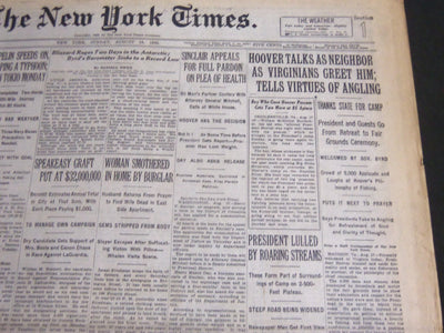 1929 AUG 18 NEW YORK TIMES - SINCLAIR APPEALS FOR FULL PARDON ON PLEA - NT 6873