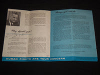 1965 DECEMBER 10-17 HUMAN RIGHTS DAY WEEK U. S. BILL O FRIGHTS FOLD-OUT - J 8678