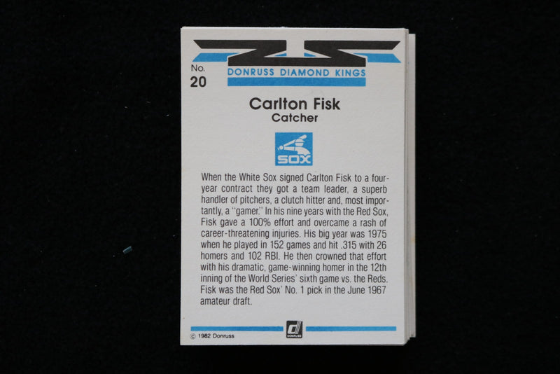 CARLTON FISK 1982 DONRUSS DIAMOND KINGS BASEBALL CARDS-#20 -NM-MT -LOT OF 25-#23
