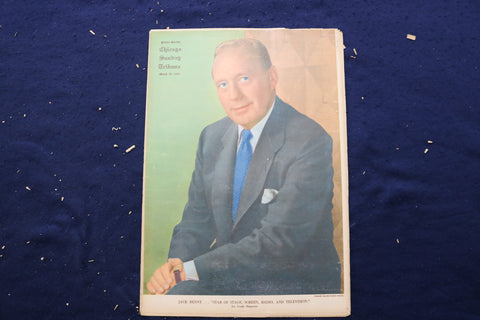 1952 MARCH 30 CHICAGO TRIBUNE MAGAZINE - JACK BENNY COVER - E 22875
