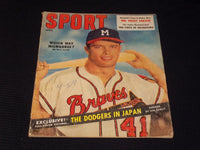 1957 APRIL SPORT MAGAZINE - RUSS LYNCH NFL MLB NBA NHL - E 5