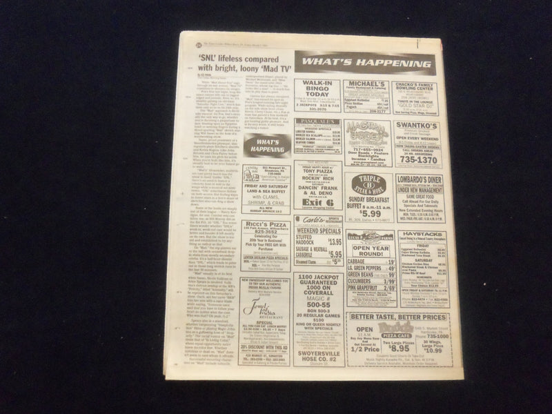 1998-99 WILKES-BARRE, PA TIMES LEADER NEWSPAPER - THE GUIDE - LOT OF 4 - NP 6218
