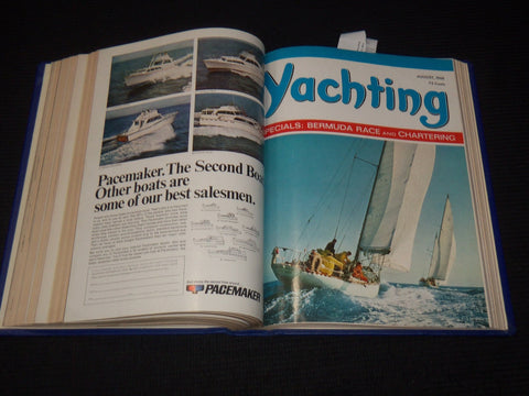 1968 MAY-AUGUST YACHTING MAGAZINE BOUND VOLUME - GREAT COVERS - ADS - KD 944L