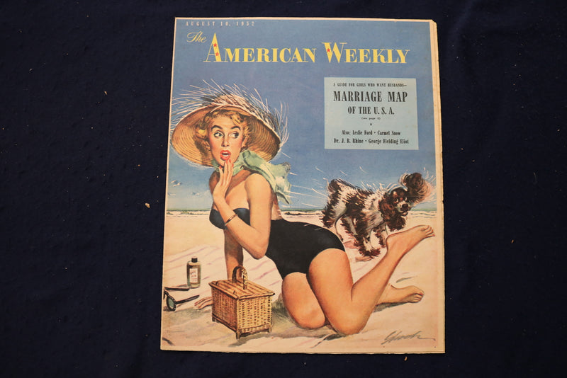 1952 AUGUT 10 AMERICAN WEEKLY MAGAZINE - LORETTA YOUNG AD - E 23232