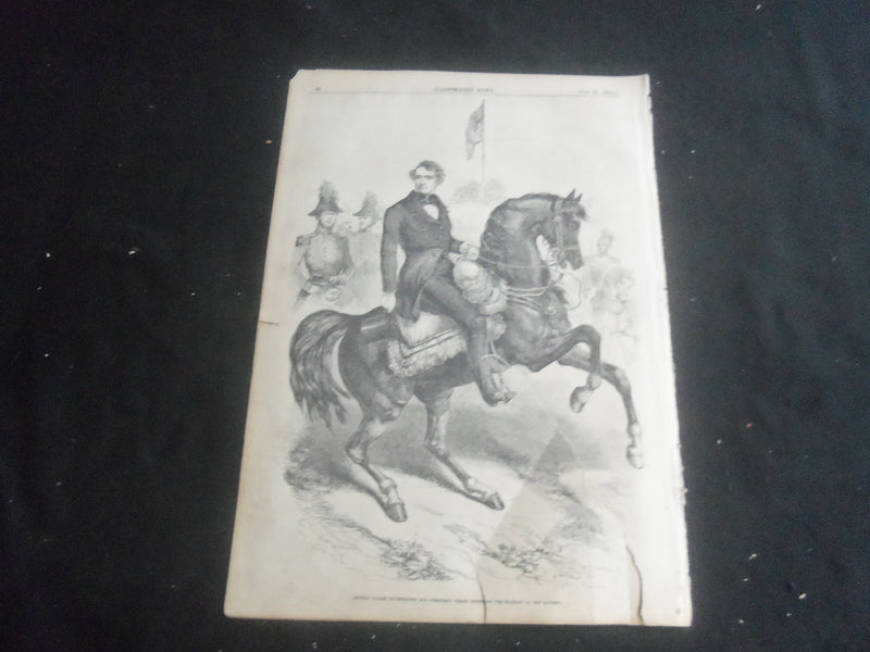 1853 JULY 30 ILLUSTRATED NEWS MAGAZINE -INAUGURATION OF CRYSTAL PALACE - B 5531I