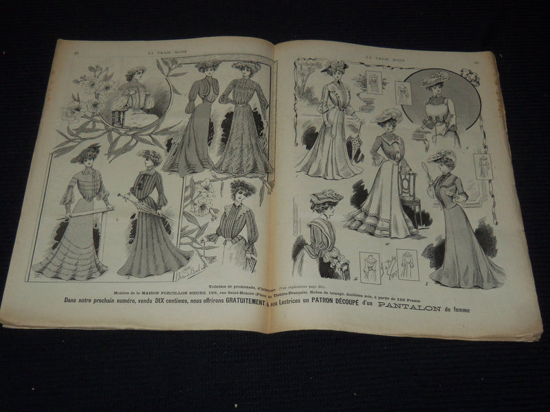 1902 LA VRAIE MODE FRENCH FASHION MAGAZINE LOT OF 41 ISSUES - O 3442H