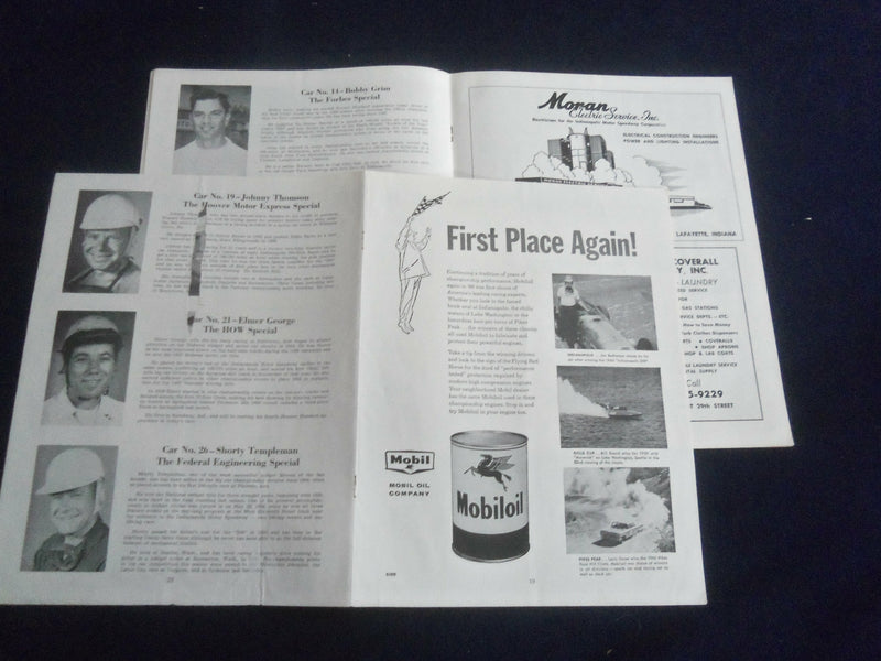 1960 SEP 17 HOOSIER HUNDRED RACING PROGRAM -INDIANA STATE FAIRGROUNDS - SP 3804M