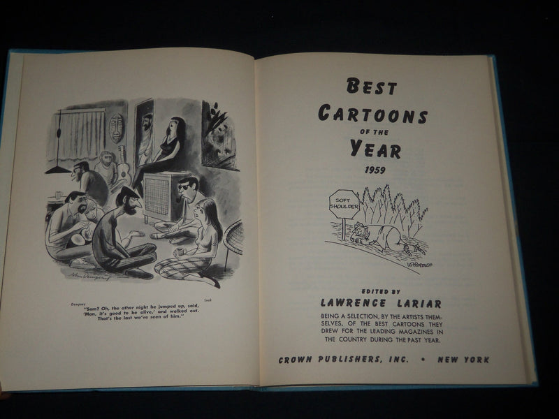 1959 BEST CARTOONS OF THE YEAR HARDCOVER BOOK BY LAWRENCE LARIAR -KD 5387