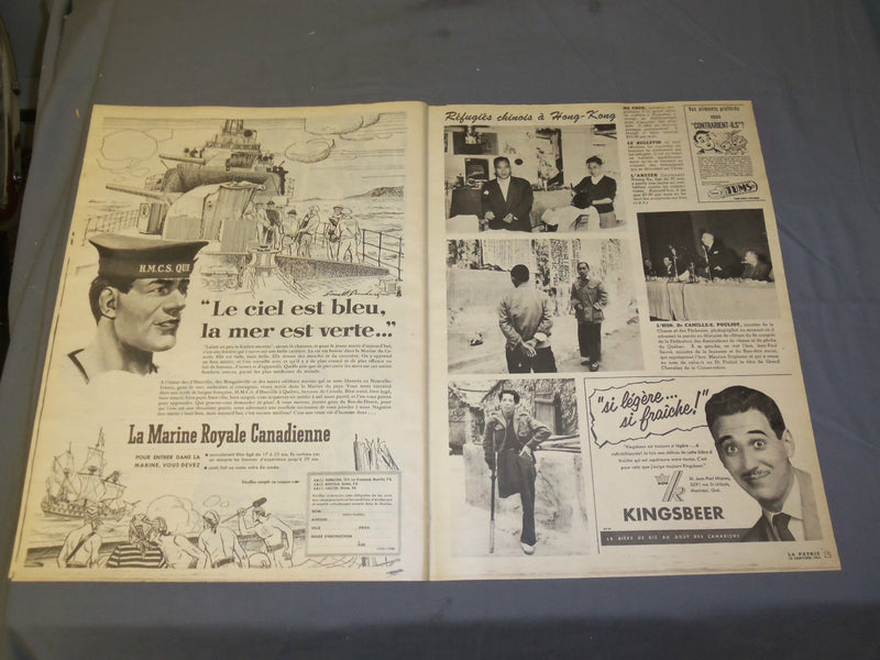 1954 JAN 10 LA PATRIE NEWSPAPER-QUEEN ELIZABETH COVER-HERVE LALONDE PHOTO-FR4122